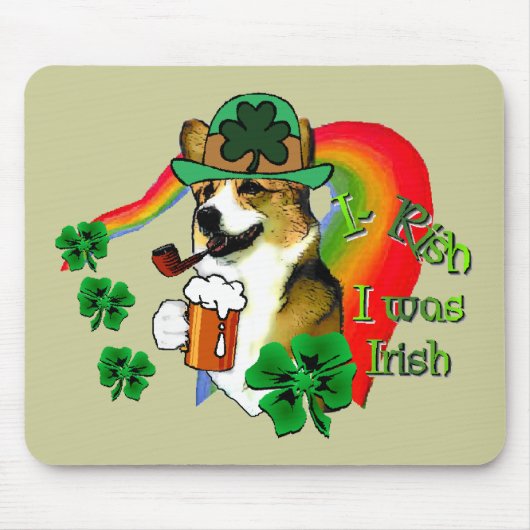 Welshe Corgi St. Patrick's Day Muismat (Voorkant)