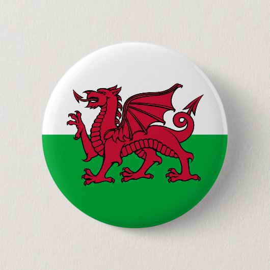 Welshe Draak Ronde Button 5,7 Cm (Voorkant)