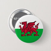 Welshe Draak Ronde Button 5,7 Cm (Voorkant /achterkant)