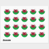 Welshe Draak Ronde Sticker (Vel)