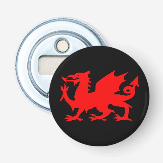 Welshe Drakenvlag, Wales Drakenvlag, Engeland Button Flesopener (Voorkant)