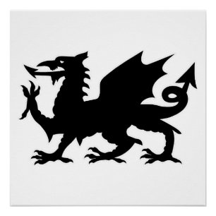 Welshe Drakenvlag, Wales Drakenvlag, Engeland Perfect Poster