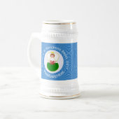 Welshe Engel Hanukkah Vlag Bierpul (Voorkant links)