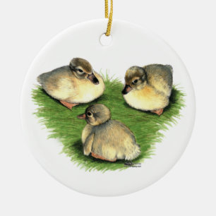 Welshe Harlekijn Eendjes Keramisch Ornament