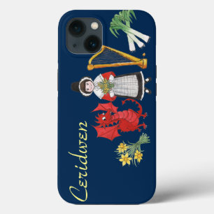 Welshe kostuum, emblemen Blauwe iPhone 6 Xtreme Ho 13 Hoesje