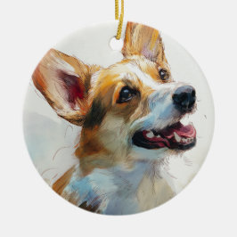 Welshe Pembroke-corgi aquarel Keramisch Ornament