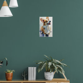 Welshe Pembroke-corgi aquarel Poster