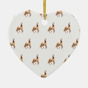 Welshe Pony-en Cob-paard Equestre waterverf Keramisch Ornament