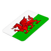 Welshe Rode Draak Wales Vlag Magneet (Linkerzijde)