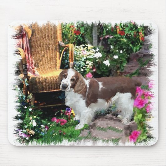 Welshe Springer Spaniel Kunst Geschenken Muismat (Voorkant)