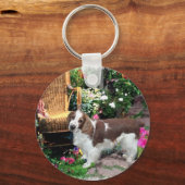 Welshe Springer Spaniel Kunst Geschenken Sleutelhanger (Voorkant)