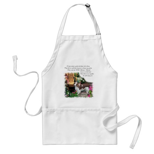 Welshe Springer Spaniel Kunst Geschenken Standaard Schort (Voorkant)