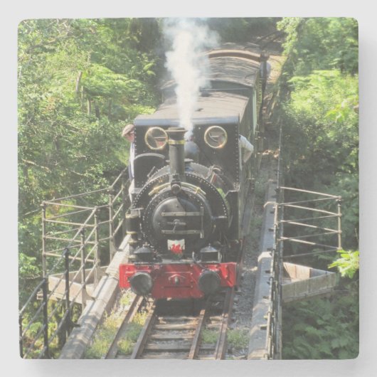 Welshe Stoomtrein. Stenen Onderzetter (Voorkant)