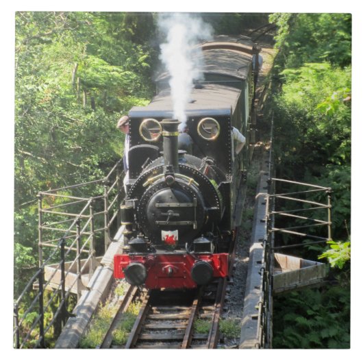 Welshe Stoomtrein. Tegeltje (Voorkant)