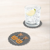 Welshe Terrier Halloween Skelet Kartonnen Onderzetters (Insitu)