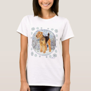 Welshe Terrier Sneeuwvlokken T-shirt