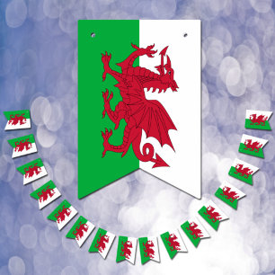 Welshe Vlag & Feest Wales Vlaggen / Cymru Bruiloft Vlaggetjes