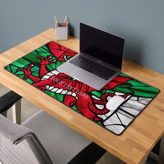 Welshe vlag met rode draak bureaumat (Kantoor 2)