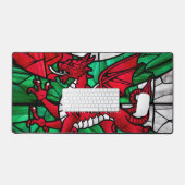 Welshe vlag met rode draak bureaumat (Keyboard & Muis)