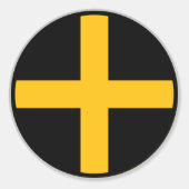 Welshe vlag van Sint-David Ronde Sticker (Voorkant)