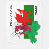 Welshe VLAG VAN WALES Red Dragon Fleece Deken (Voorkant)