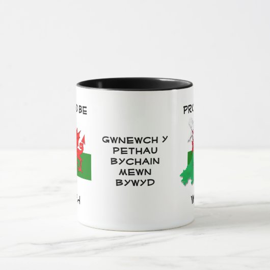 Welshe VLAG VAN WALES Red Dragon Mok (Midden)