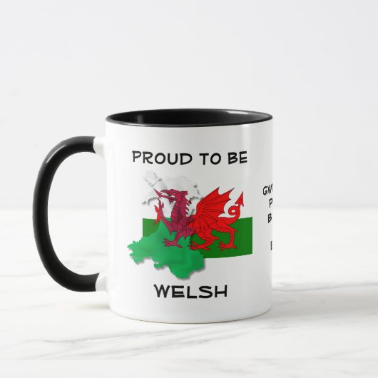 Welshe VLAG VAN WALES Red Dragon Mok (Links)