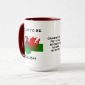 Welshe VLAG VAN WALES Red Dragon Mok (Voorkant links)