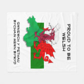 Welshe VLAG VAN WALES Rode Draak St David Quote Fleece Deken (Voorkant (Horizontaal))