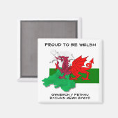 Welshe VLAG VAN WALES Rode Draak St David Quote Magneet (Voorkant / Achterkant)