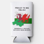 Welshe VLAG VAN WALES Rode Draak St David Quote Seltzer Blikjeskoeler (Voorkant)