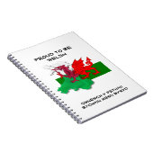 Welshe vlag van Wales TROTS OM WELSH TE ZIJN Notitieboek (Rechterzijde)