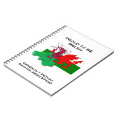 Welshe vlag van Wales TROTS OM WELSH TE ZIJN Notitieboek (Linkerzijde)