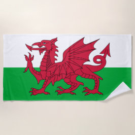 Welshe vlag (Wales) (Welshe Draak) Strandlaken