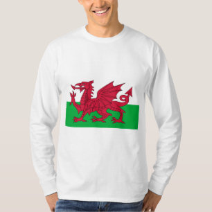 Welshe vlag (Wales) (Welshe Draak) T-shirt