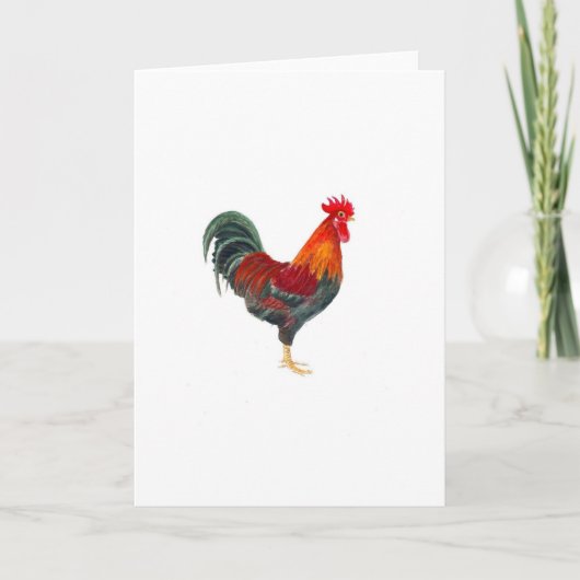 Welsummer Rooster Wenskaart Kaart (Voorkant)