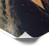 Weltall Reise-Retro Futurismus Perfect Poster (Hoek)