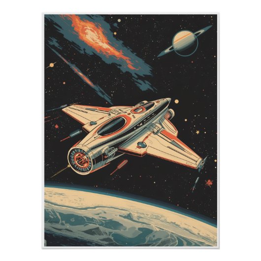 Weltall Tour-Mid Century Futurismus Perfect Poster (Voorkant)
