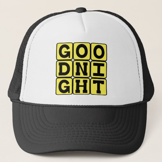 Welterusten, bedtijd zout trucker pet (Voorkant)
