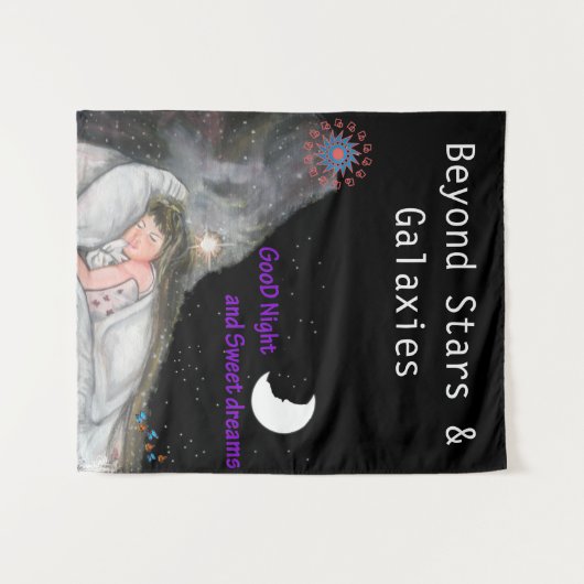 Welterusten en zoete droom wandkleed (Voorkant (horizontaal))