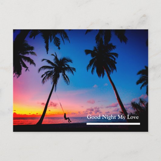 Welterusten mijn liefde briefkaart (Voorkant)