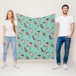 Welterusten mijn schattige otter. fleece deken