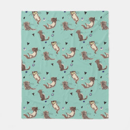 Welterusten mijn schattige otter. fleece deken