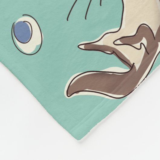 Welterusten mijn schattige otter. fleece deken (Hoek)