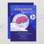 Welterusten pyjama feest kaart (Voorkant / Achterkant)