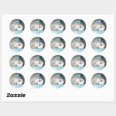 Welterusten! - Schattigee slapende puppy Ronde Sticker (Vel)
