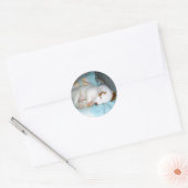 Welterusten! - Schattigee slapende puppy Ronde Sticker (Envelop)