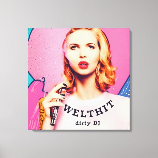 WELTHIT, blond Ladies  - Pop Art Serie Canvas Afdruk (Voorkant)