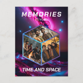 Weltraum 3D Foto Würfel Bilder Kollage Briefkaart