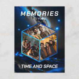 Weltraum 3D Foto Würfel Bilder Kollage Briefkaart